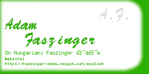 adam faszinger business card